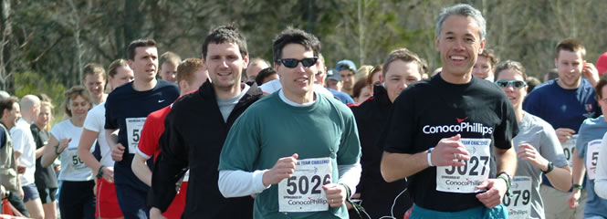 Runners taking part in the 5k race