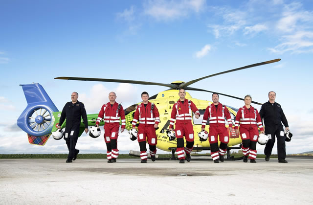 Scotland's Charity Air Ambulance (SCAA) Team and Helicopter